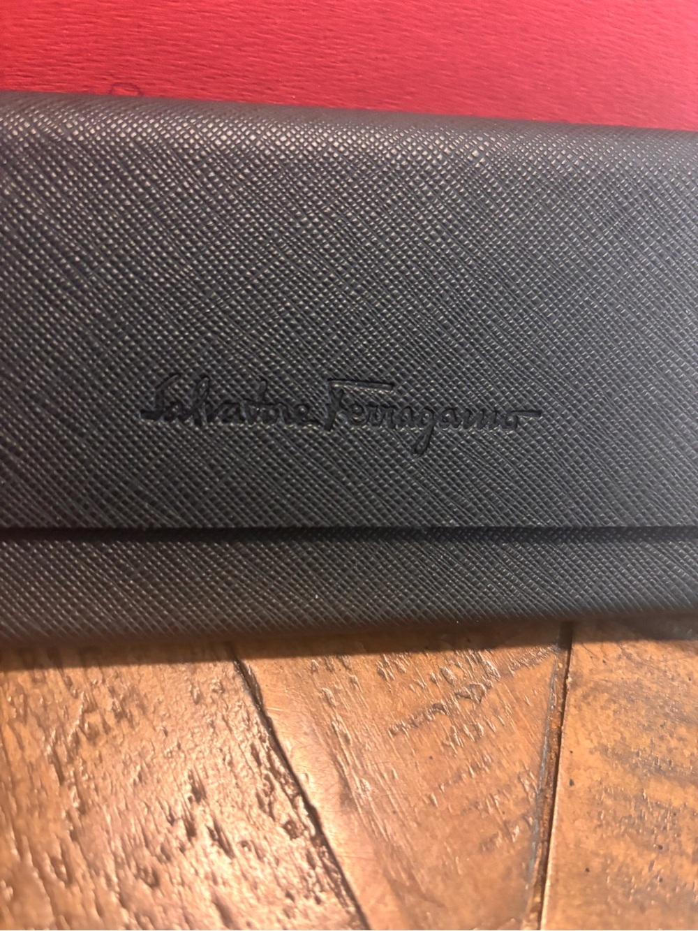 Salvatore Ferragamo Black Eyewear Case with Red Signature Box and Lens Cloth - Picture 4 of 4